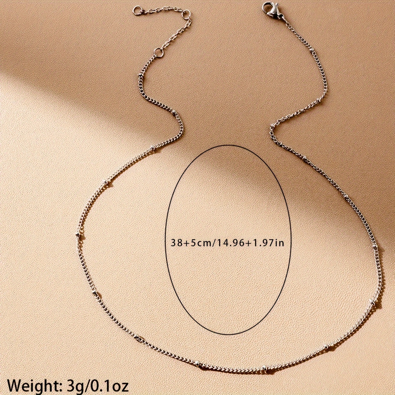 Women's Minimalist Stainless Steel Necklace Golden Tone Delicate Chain